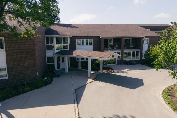 Ritz Manor Apartments from the air